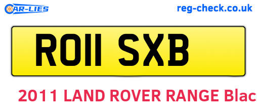 RO11SXB are the vehicle registration plates.
