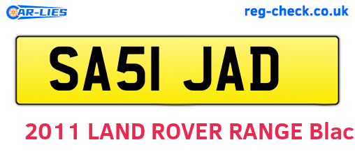 SA51JAD are the vehicle registration plates.