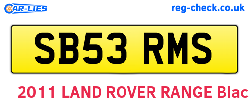SB53RMS are the vehicle registration plates.