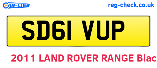 SD61VUP are the vehicle registration plates.