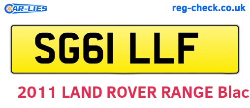 SG61LLF are the vehicle registration plates.