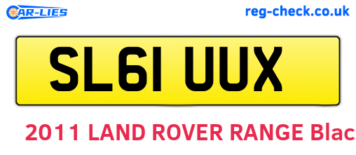 SL61UUX are the vehicle registration plates.