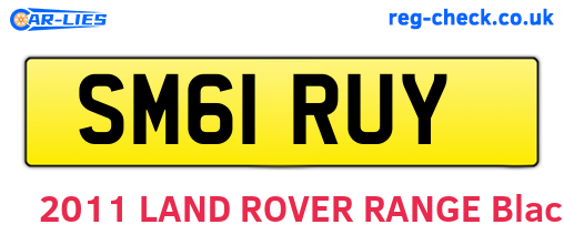 SM61RUY are the vehicle registration plates.