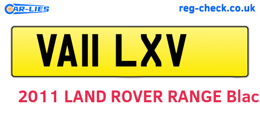 VA11LXV are the vehicle registration plates.