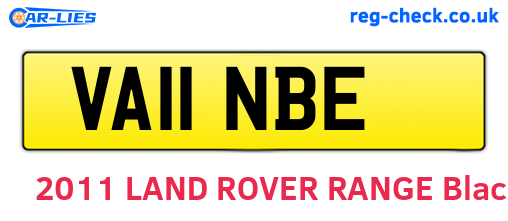 VA11NBE are the vehicle registration plates.