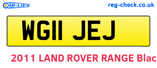WG11JEJ are the vehicle registration plates.