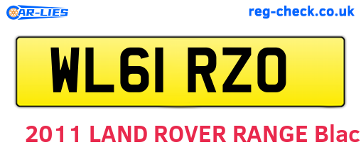 WL61RZO are the vehicle registration plates.