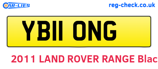 YB11ONG are the vehicle registration plates.