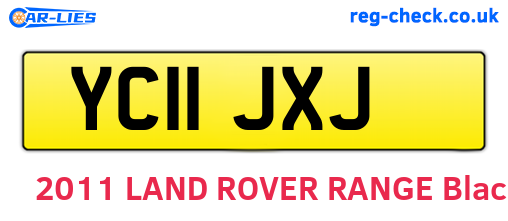 YC11JXJ are the vehicle registration plates.