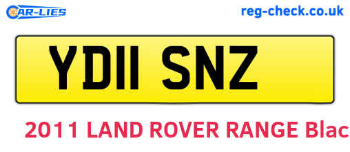 YD11SNZ are the vehicle registration plates.