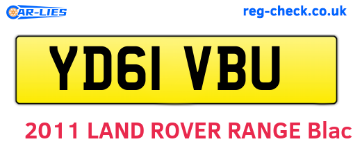 YD61VBU are the vehicle registration plates.