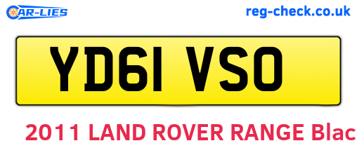 YD61VSO are the vehicle registration plates.