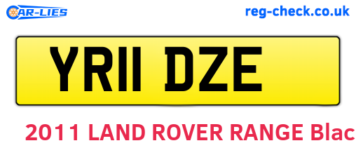YR11DZE are the vehicle registration plates.