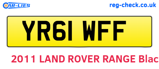 YR61WFF are the vehicle registration plates.