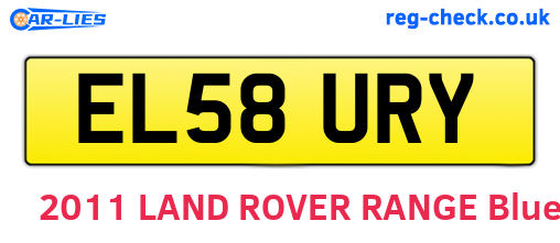 EL58URY are the vehicle registration plates.