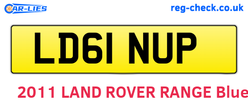 LD61NUP are the vehicle registration plates.