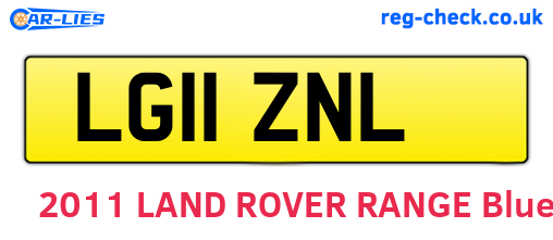 LG11ZNL are the vehicle registration plates.