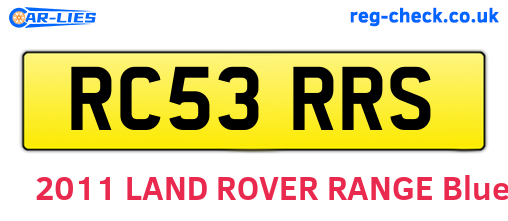 RC53RRS are the vehicle registration plates.