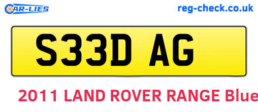 S33DAG are the vehicle registration plates.