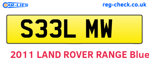 S33LMW are the vehicle registration plates.