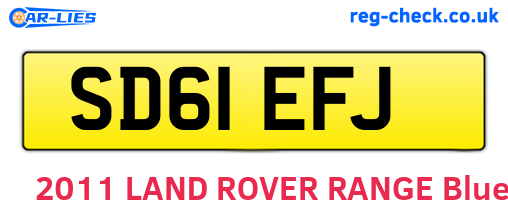 SD61EFJ are the vehicle registration plates.
