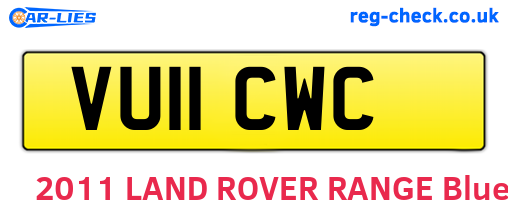 VU11CWC are the vehicle registration plates.