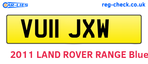 VU11JXW are the vehicle registration plates.