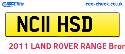 NC11HSD are the vehicle registration plates.