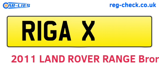 R1GAX are the vehicle registration plates.