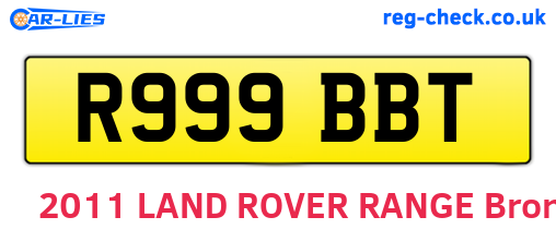 R999BBT are the vehicle registration plates.