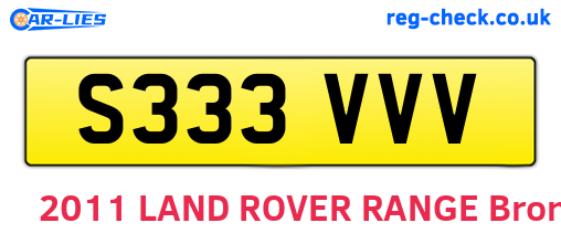 S333VVV are the vehicle registration plates.