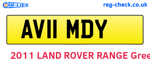 AV11MDY are the vehicle registration plates.