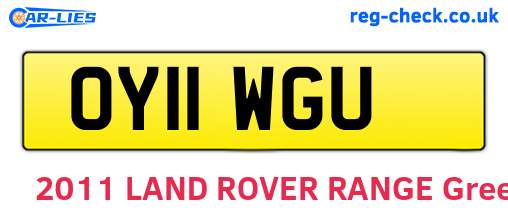 OY11WGU are the vehicle registration plates.