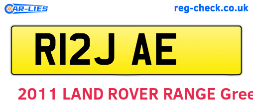 R12JAE are the vehicle registration plates.
