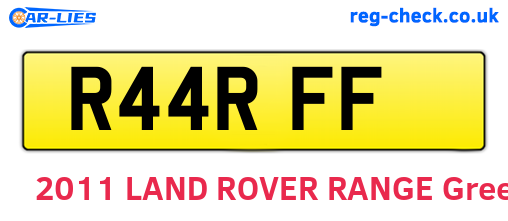 R44RFF are the vehicle registration plates.