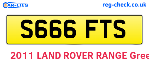 S666FTS are the vehicle registration plates.