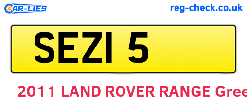 SEZ15 are the vehicle registration plates.