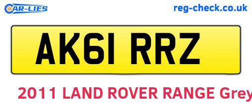 AK61RRZ are the vehicle registration plates.