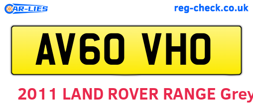 AV60VHO are the vehicle registration plates.