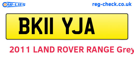 BK11YJA are the vehicle registration plates.