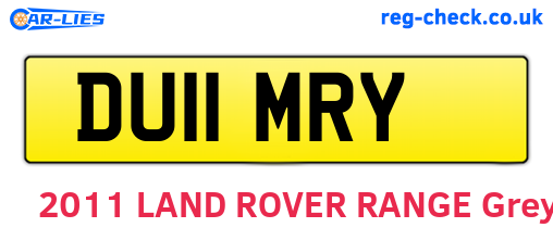 DU11MRY are the vehicle registration plates.