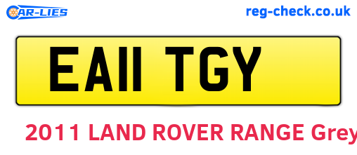 EA11TGY are the vehicle registration plates.