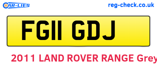 FG11GDJ are the vehicle registration plates.