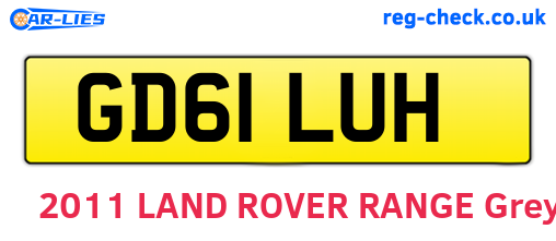 GD61LUH are the vehicle registration plates.