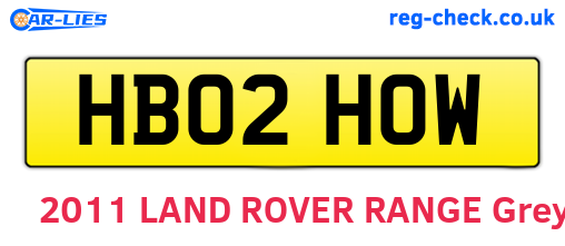 HB02HOW are the vehicle registration plates.