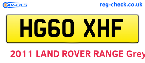 HG60XHF are the vehicle registration plates.