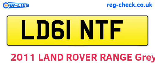 LD61NTF are the vehicle registration plates.