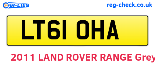 LT61OHA are the vehicle registration plates.