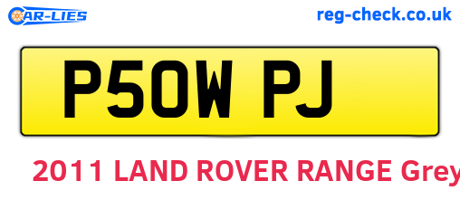 P50WPJ are the vehicle registration plates.