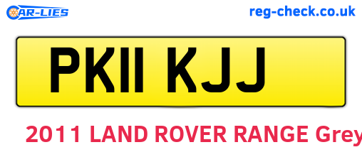 PK11KJJ are the vehicle registration plates.